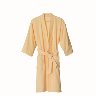 棉田正品 纯棉纯色浴衣 欧美简约时尚浴袍 情侣款 单件BR211
