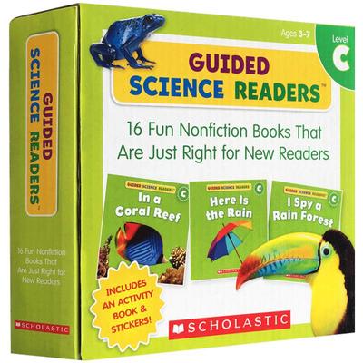 【送音频】英文原版童书 Guided Science Readers Level C 科学指导型 3-7岁儿童启蒙绘本 16册盒装英语分级阅读读物亲子共读4-6岁