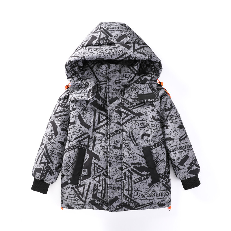 儿童中长款加厚男童羽绒服外套潮