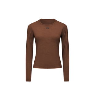 NULLFIT美利奴羊毛长袖T恤女固定胸垫秋冬加厚速干保暖秋衣打底女