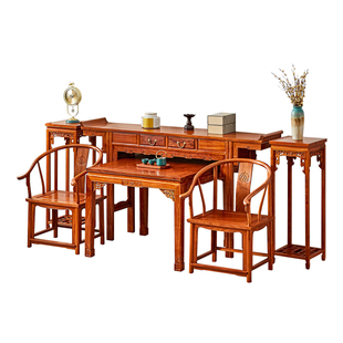 花梨木中堂六件套中式实木供桌佛桌刺猬紫檀农村家用堂屋神台供台