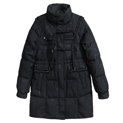 韩版中长款立领显瘦羽绒服