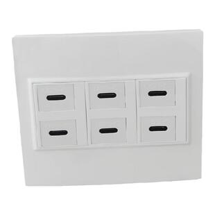 4口6口卡扣免焊3.1版本10GPBS速度USB Type-C面板墙插弱电插座众