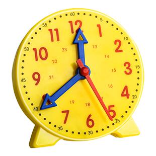 钟表模型小学教具小学生一二年级认识钟表和时间教具儿童专用学习时钟学具12小时24三针联动钟面数学教学76