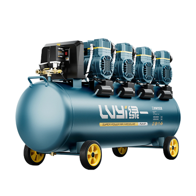 绿一工业空压机220V无油静音气泵高压空气压缩机便携式木工打气泵