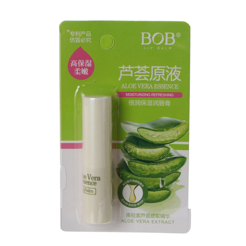 BOB芦荟原液保湿防干裂润唇膏