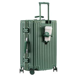 花花公子多功能行李箱铝框拉杆箱万向轮耐用结实20登机旅行箱男女