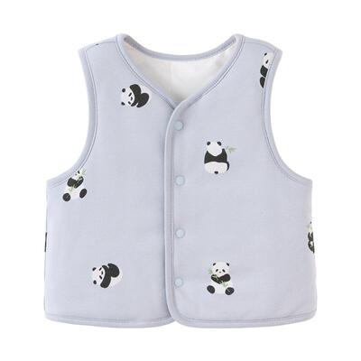 babylove婴儿马甲夹棉秋冬外穿保暖坎肩宝宝纯棉加厚棉服百搭上衣
