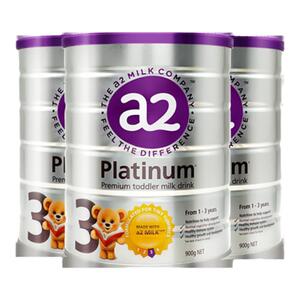 澳洲a2奶粉3段三段宝宝白金版儿童新西兰进口官方旗舰店有4段*3罐