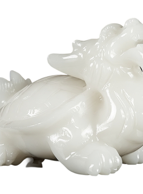 白玉龙龟招财镇宅风水摆件