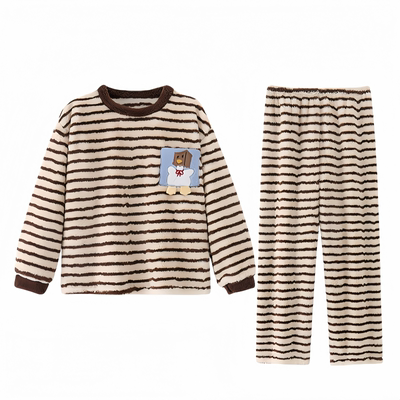 男童睡衣2025新款秋冬中大童法兰绒儿童家居服男孩珊瑚绒冬季套头