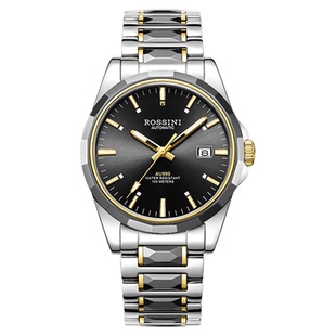 【黄金花钉】2025新款罗西尼手表男钨钢机械表100米防水夜光男表