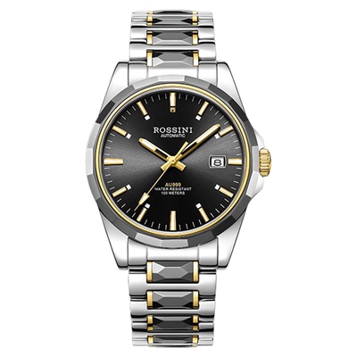 【情人节礼物】罗西尼手表男机械表AU999花钉钨钢防水夜光男表