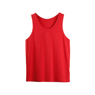 天然体红色本命背心百福结婚喜庆