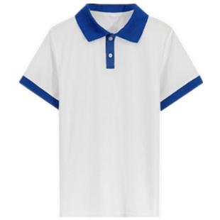 夏装情侣左耳学生校服翻领polo衫女短袖t恤裤套装班服上衣男宽松