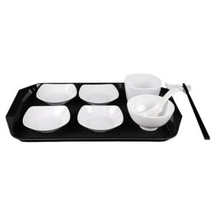 快餐店餐具小碗菜专用套装工厂食堂商用密胺中式自选蒸饭碗快餐盘