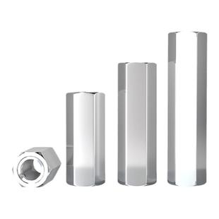 铝合角双通六角连接柱M2/3x4.5/6支撑间隔双头内牙螺丝拉杆长螺母