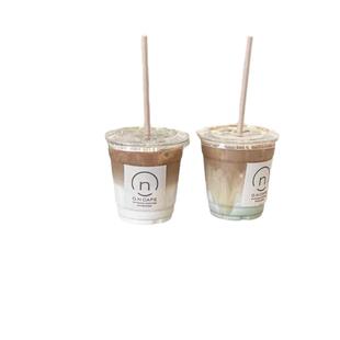 11oz一次性PET塑料杯ins风咖啡冷饮高透防漏350ml外带打包奶茶杯