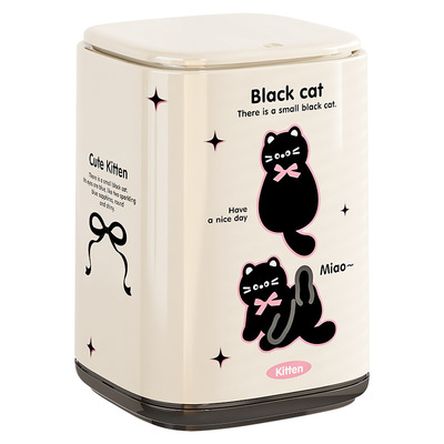 多巴胺按压弹盖垃圾桶带盖带轮子