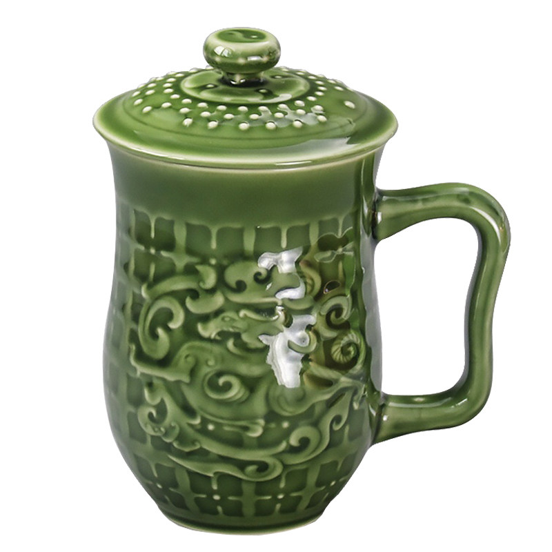 乾唐轩活瓷泡茶带盖水杯子
