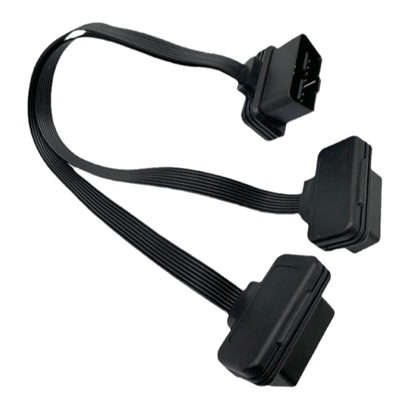 汽车obd2延长线一分二接口多接线