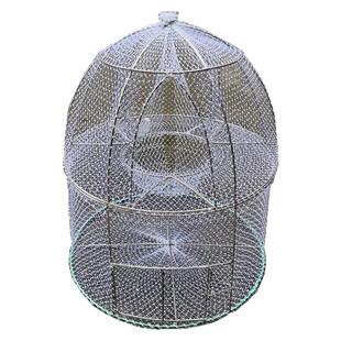 三驰捕鱼笼尼蒙泥猛笼金鼓鱼笼篮子鱼笼手工不锈钢框架渔网小网孔