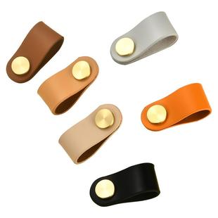 13色升级油边皮拉手头层牛皮防水防撞柜子门抽屉皮质皮革软门把手