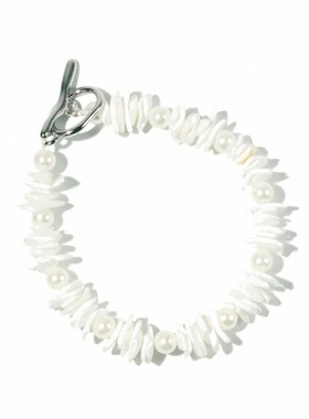 GetEmON原创高级感轻奢小众情侣多巴胺贝壳珍珠嘻哈男女串珠手链