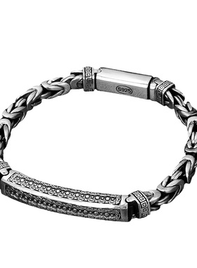 男女款纯银编织欧美风格情侣手链