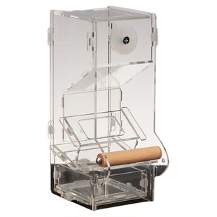 虎皮鹦鹉防溅鸟食盒自动喂食器鸟内挂谷壳分离透明防撒一体下料器