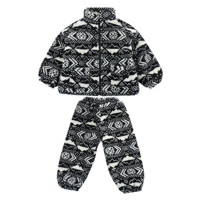 儿童三层夹棉家居服珊瑚绒