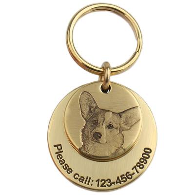 纯铜挂牌耐磨狗身份牌来图定制