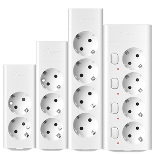 公牛圆孔圆头插排欧规欧标德标转国标插头欧转中插座转换器俄罗斯