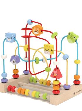幼儿童早教实木绕珠-精细动作
