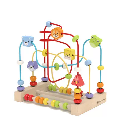 幼儿童早教实木绕珠-精细动作