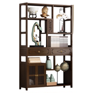 客厅隔断博古架现代简约中式茶具茶杯架多宝阁摆件展示仿古置物架