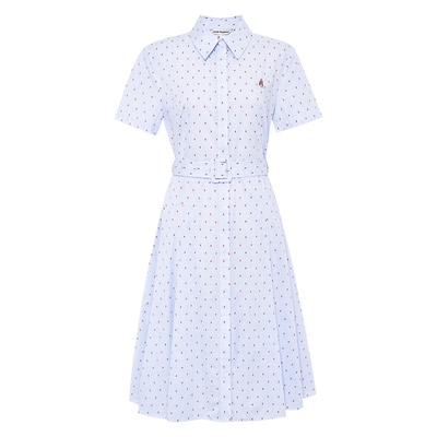 提花纯棉连衣裙暇步士女装夏季