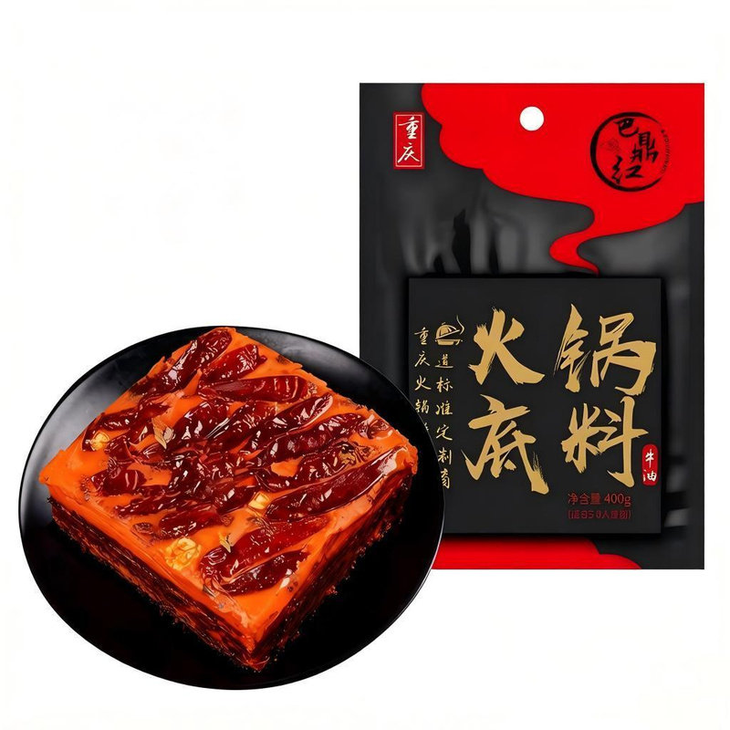 巴鼎红重庆火锅底料正宗牛油老火锅麻辣烫串串香冒菜香锅调料500g