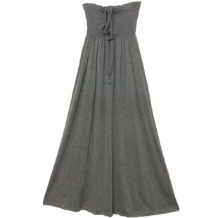 2025夏季新品港风ins纯欲裹胸连衣裙高腰显瘦绑带抹胸长裙孕妇装