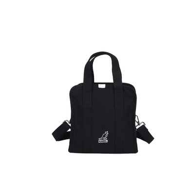 kangol拉链单肩斜跨帆布小方包