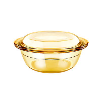 家用带盖玻璃碗耐高温透明大号