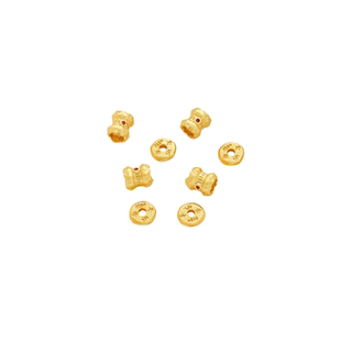 沙金哑金强保色平安喜乐隔片锆石并蒂莲隔珠diy手链项链串饰配件