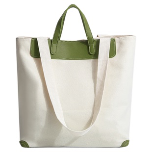 麂皮绒帆布袋定制logo大容量加急培训班现货广告单肩帆布包定制