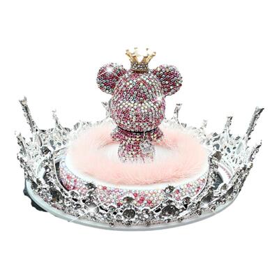 网红可爱高档镶钻小熊车载摆件