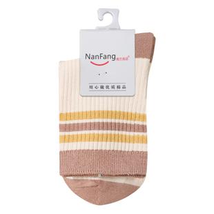 防臭棉袜子女款春秋季中筒袜纯棉新疆全棉秋冬季爆款配鲨鱼裤抗菌