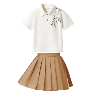 夏季小学生班服国风校服套装儿童毕业照运动会纯棉短袖幼儿园园服