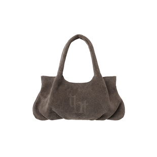 threetimes2025秋季新款牛皮单肩包时尚高级感简约韩系女式包袋