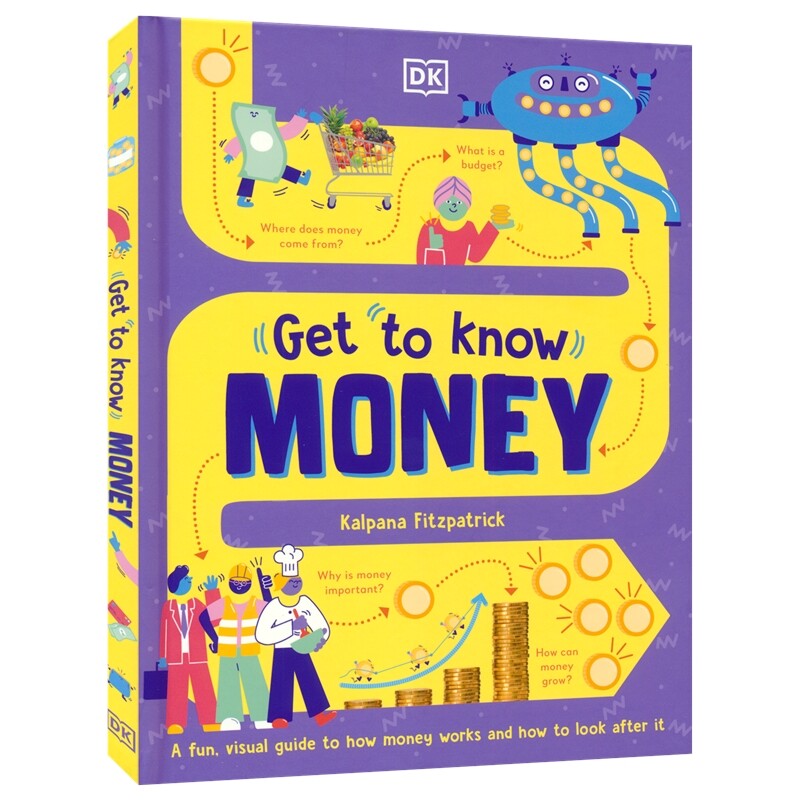 DK Get To Know Money 金融经济理财 儿童理财知识图解百科 全彩精装少儿科普读物 了解金钱如何运作 英文原版进口图书