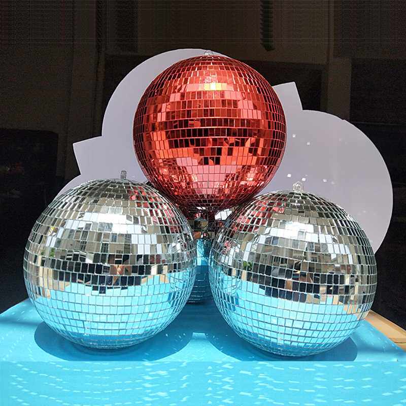 镜面玻璃球圣诞球发光disco装饰球挂球酒吧布置道具ktv淘宝舞厅