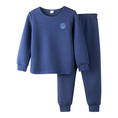 恒源祥冬季加厚三层夹棉内衣套装